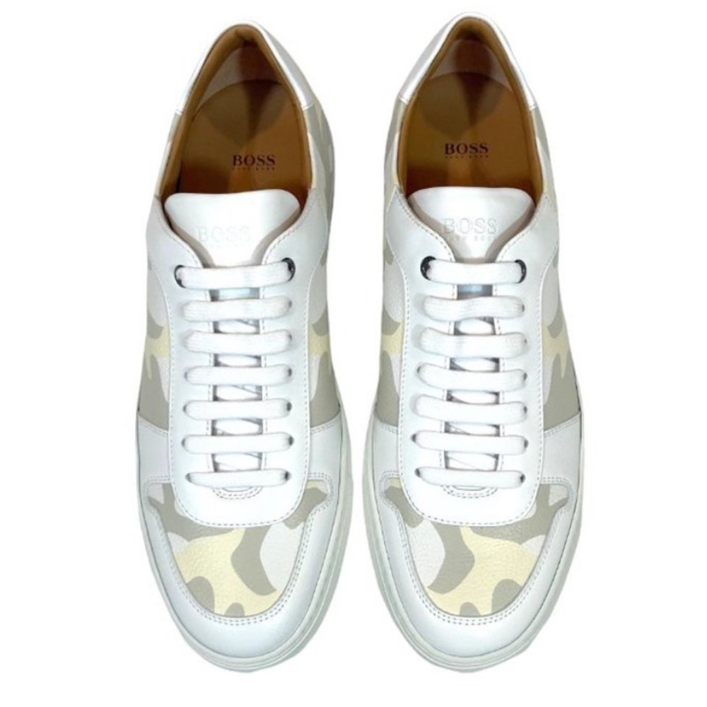 Boss Hugo Boss Mirage Camouflage Leather Sneaker Size 42